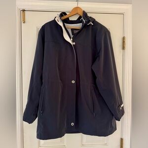 Liz Claiborne Dark Navy with White Raincoat Jacket, size 1X